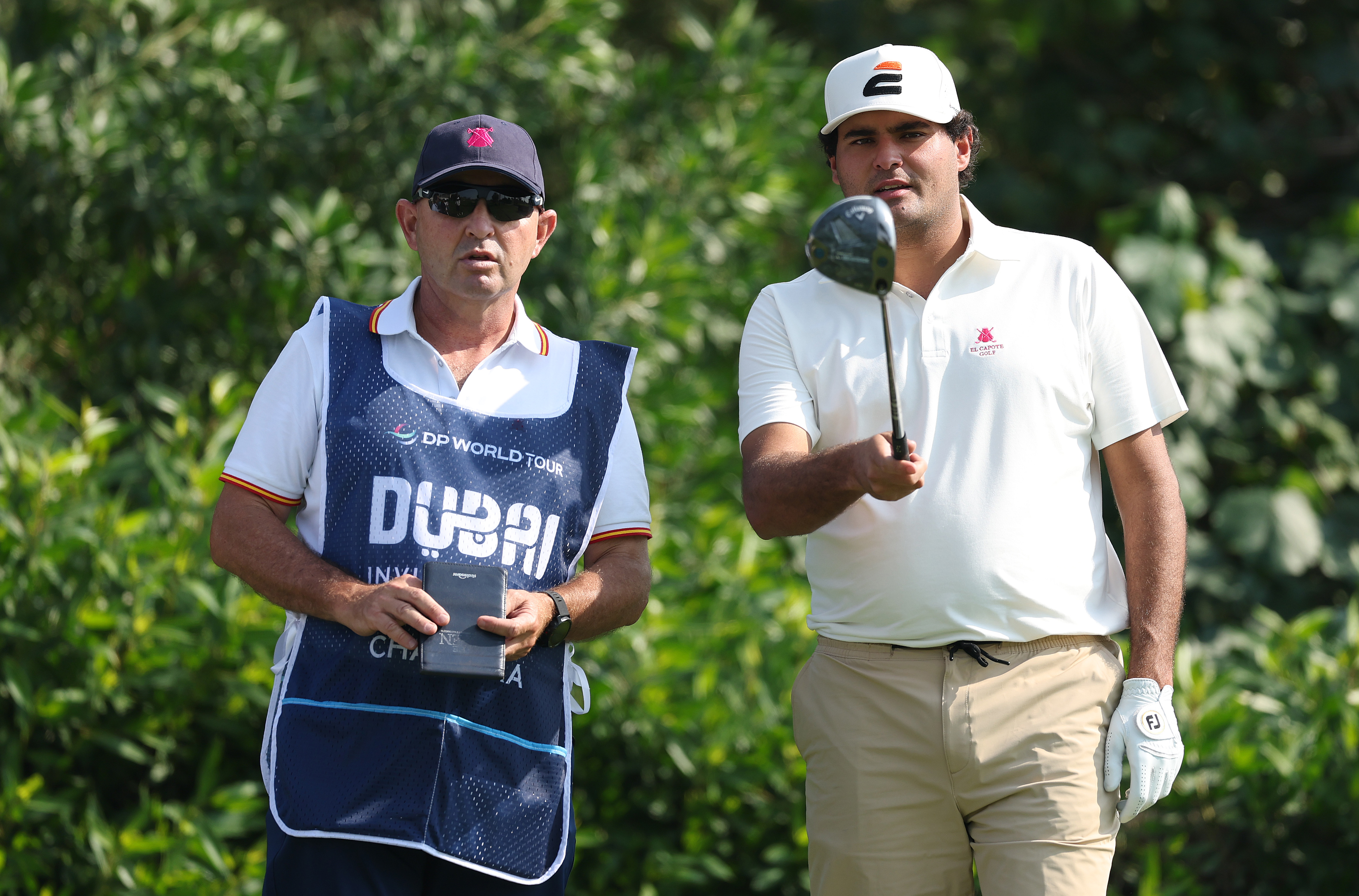 Eugenio Chacarra lines up a tee shot