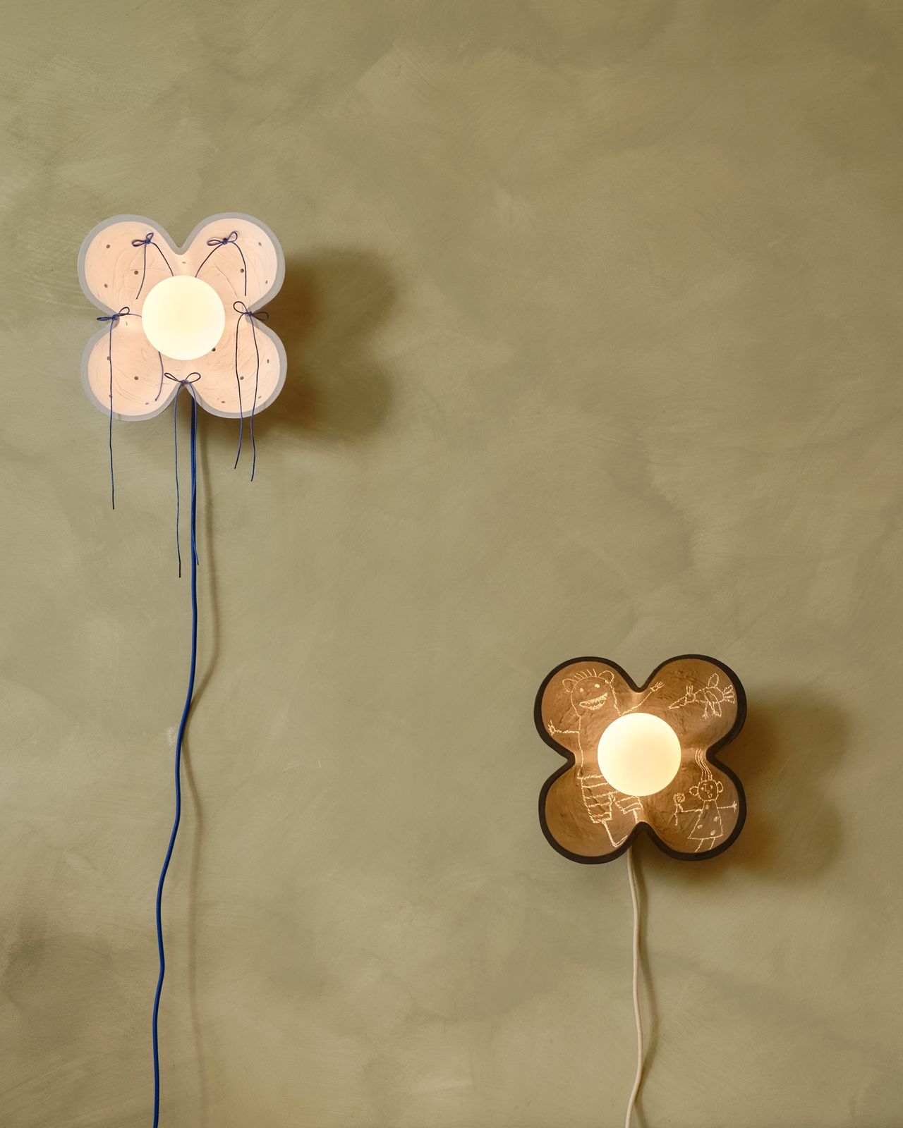 soft geometry flowers hair