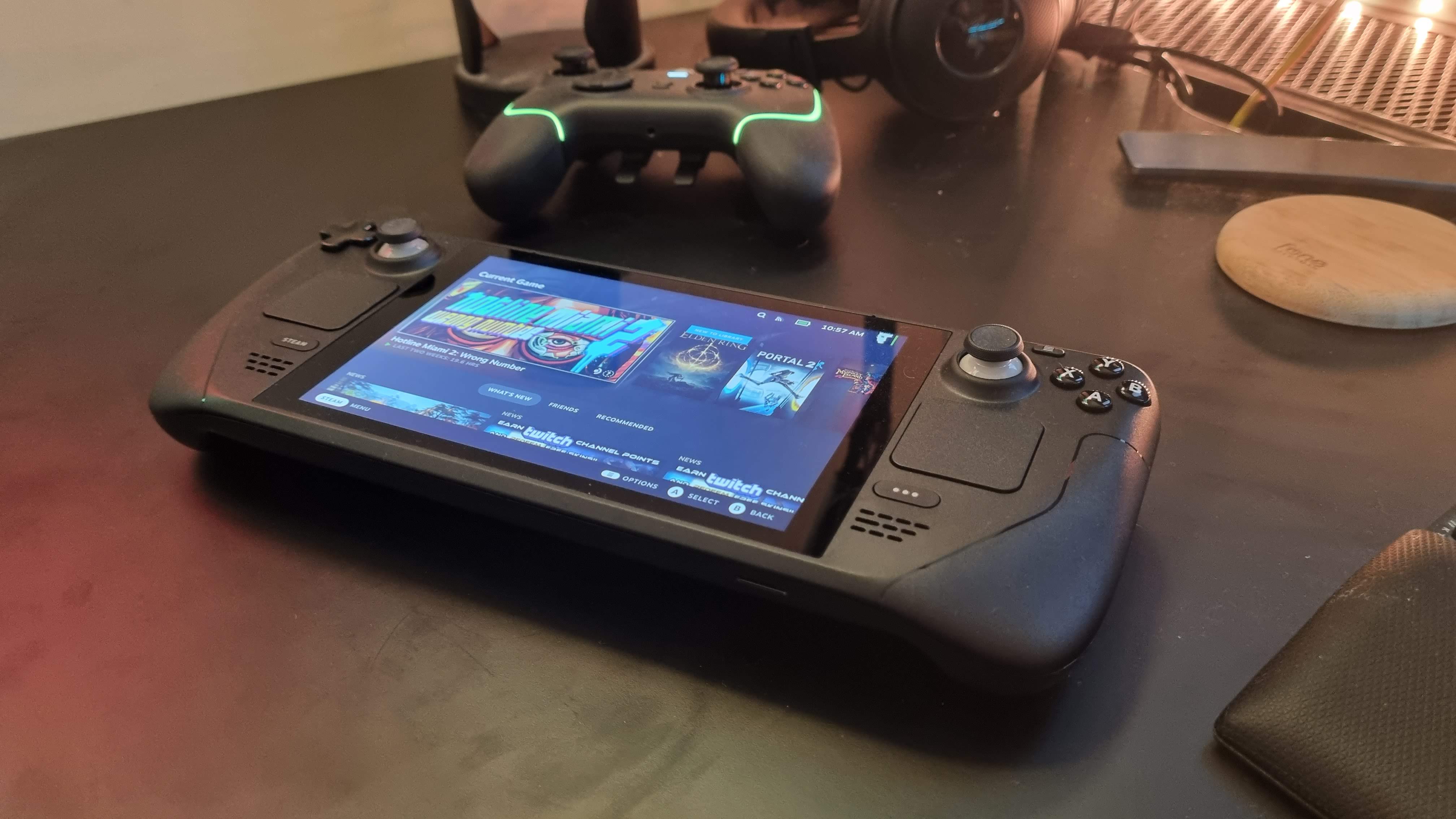 Photo of the Steam Deck handheld console