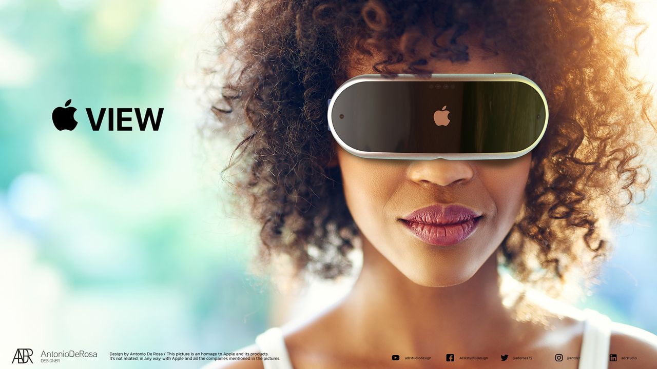 Render of Apple AR headset by Antonio De Rosa