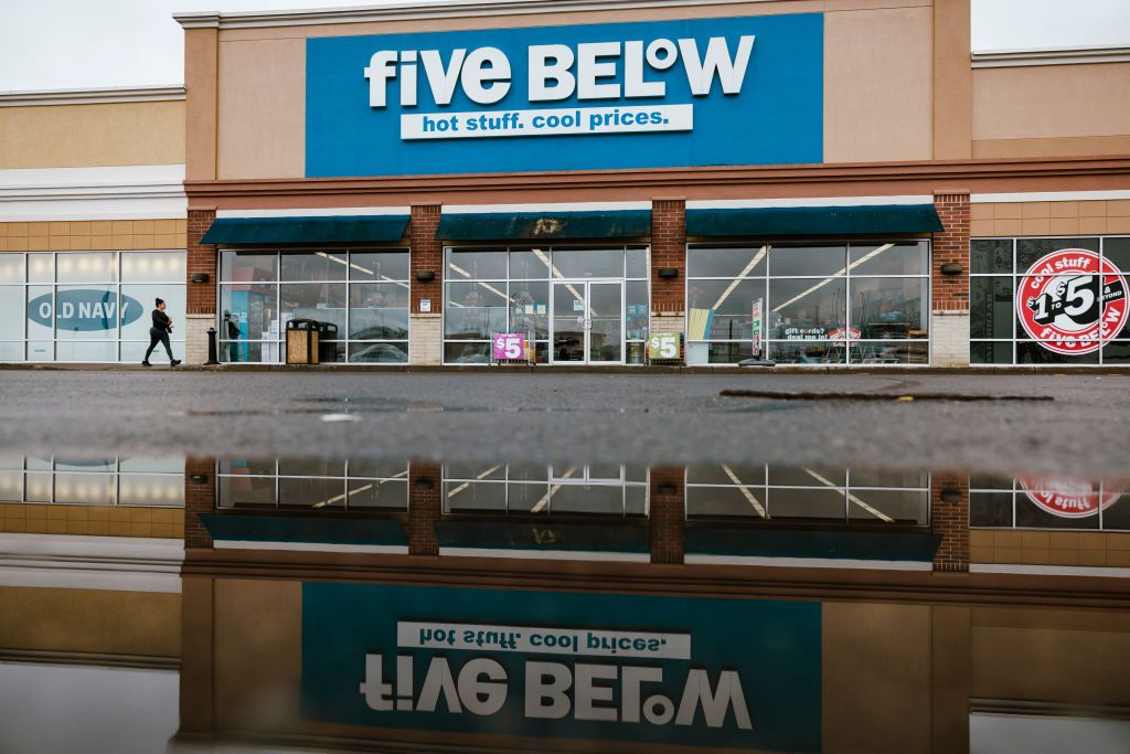 outside of a Five Below store in Hudson, New York