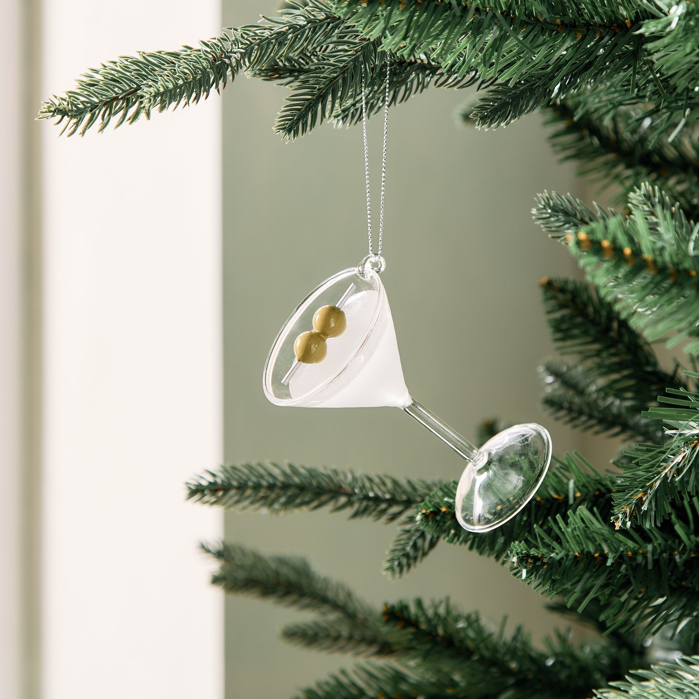 Habitat Single Martini Glass Christmas Hanging Ornament