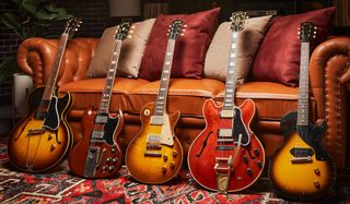 Five vintage Gibson guitars that have been put up for sale as part of Gibson's new Certified Vintage program