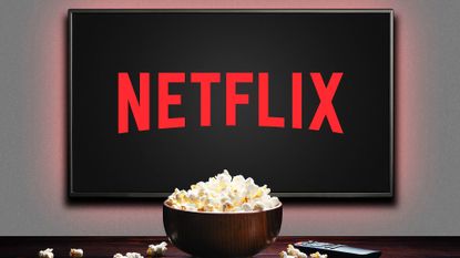 Netflix logo on TV