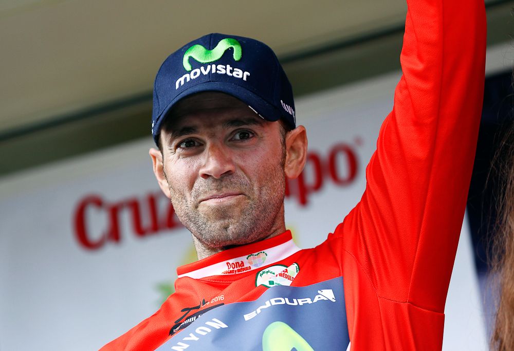 Alejandro Valverde on the final Ruta podium.