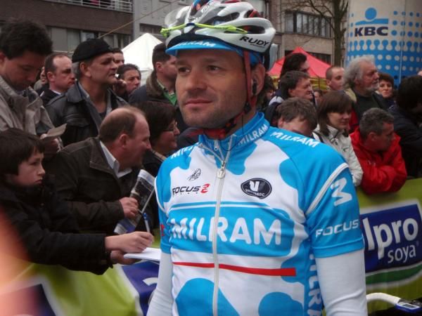Peter Wrolich (Milram) on the start line