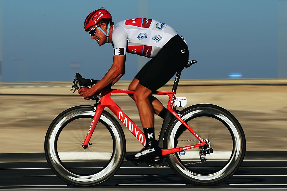 Alexander Kristoff (Katusha) during the time trial at Tour of Qatar
