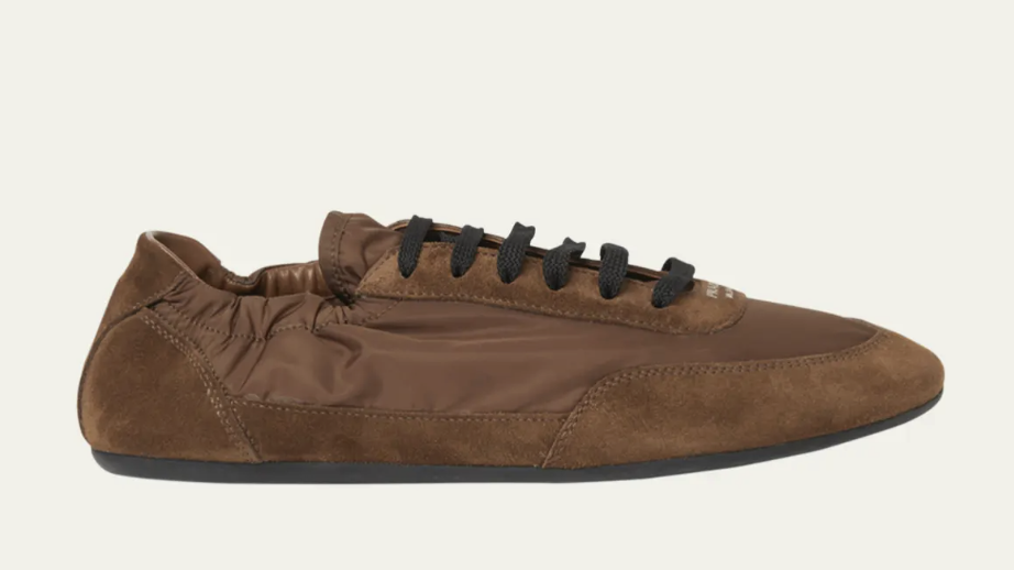 Prada, Collapse Low-Top Suede Sneakers
