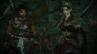 Wo Long: Fallen Dynasty in-game screenshot of the player standing alongside NPC allies, taken in Photograph Mode.