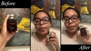 Ariel Baker testing Jo Malone perfume