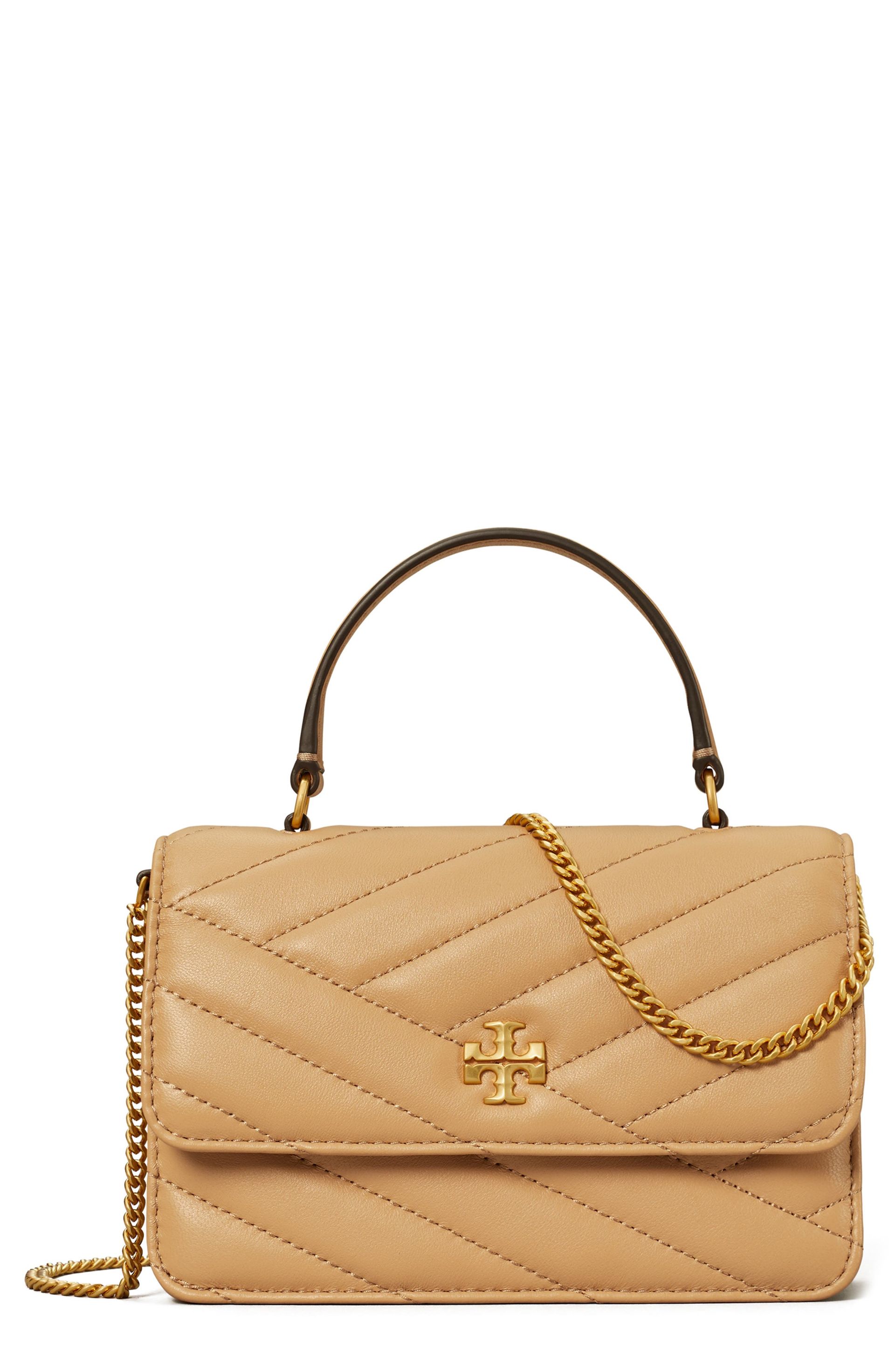 Mini Kira Chevron Quilted Leather Top Handle Bag