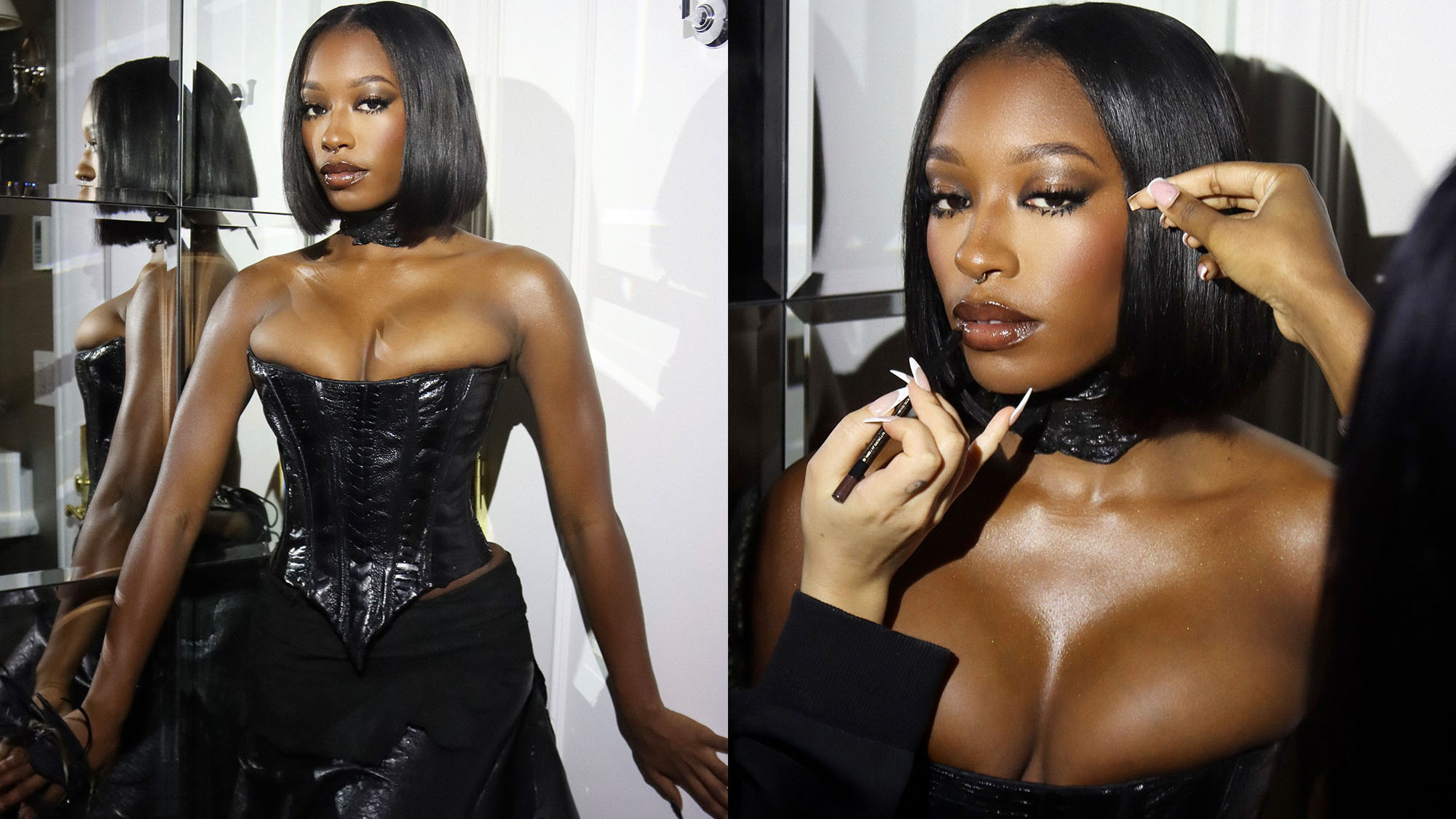 Serena Page gets ready for the Wicked premiere