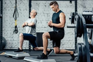 Two men doing a Tabata workout