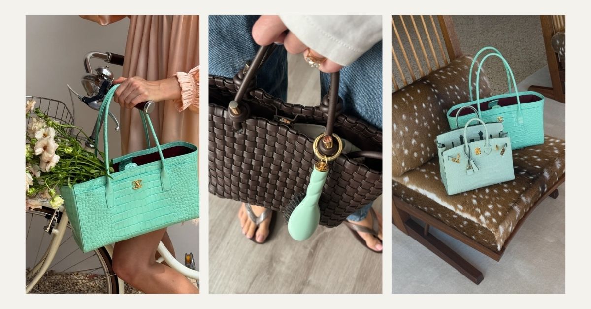 The New Cool-Girl Status Symbol? Hanging One of These Beauty Products on Your Handbag