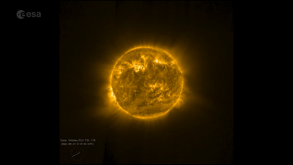 The sun looks magnificent in a video sequence captured by the Solar Orbiter's Extreme Ultraviolet Imager ahead of its close pass at the star on Oct. 12, 2022.