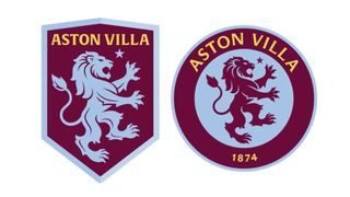 The two options for the new Aston Villa logo