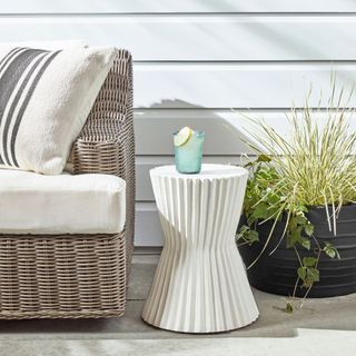 pottery barn fluted side table