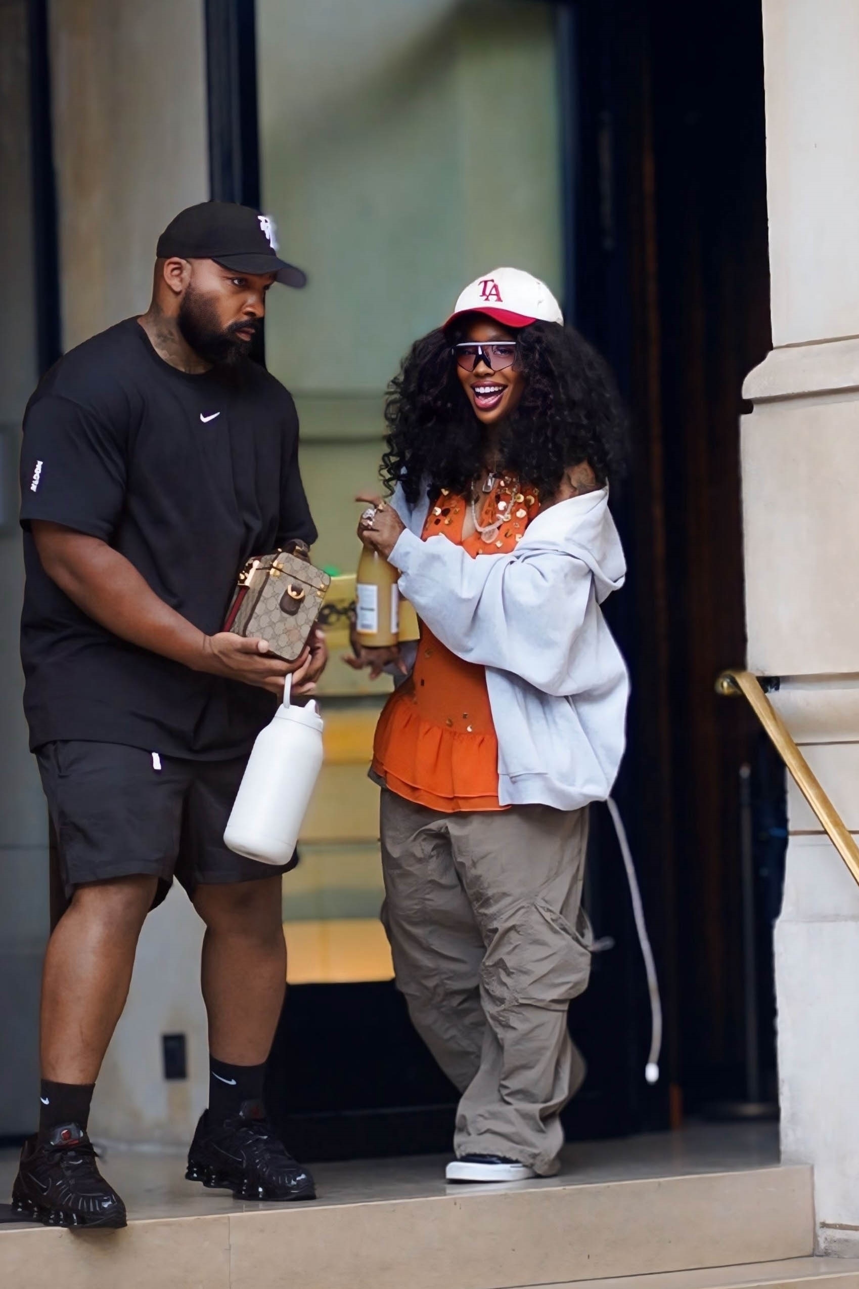 SZA styled an ultra-baggy set with Vans sneakers in Paris