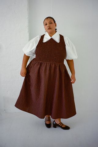 Flor Dress - Cinnamon Check