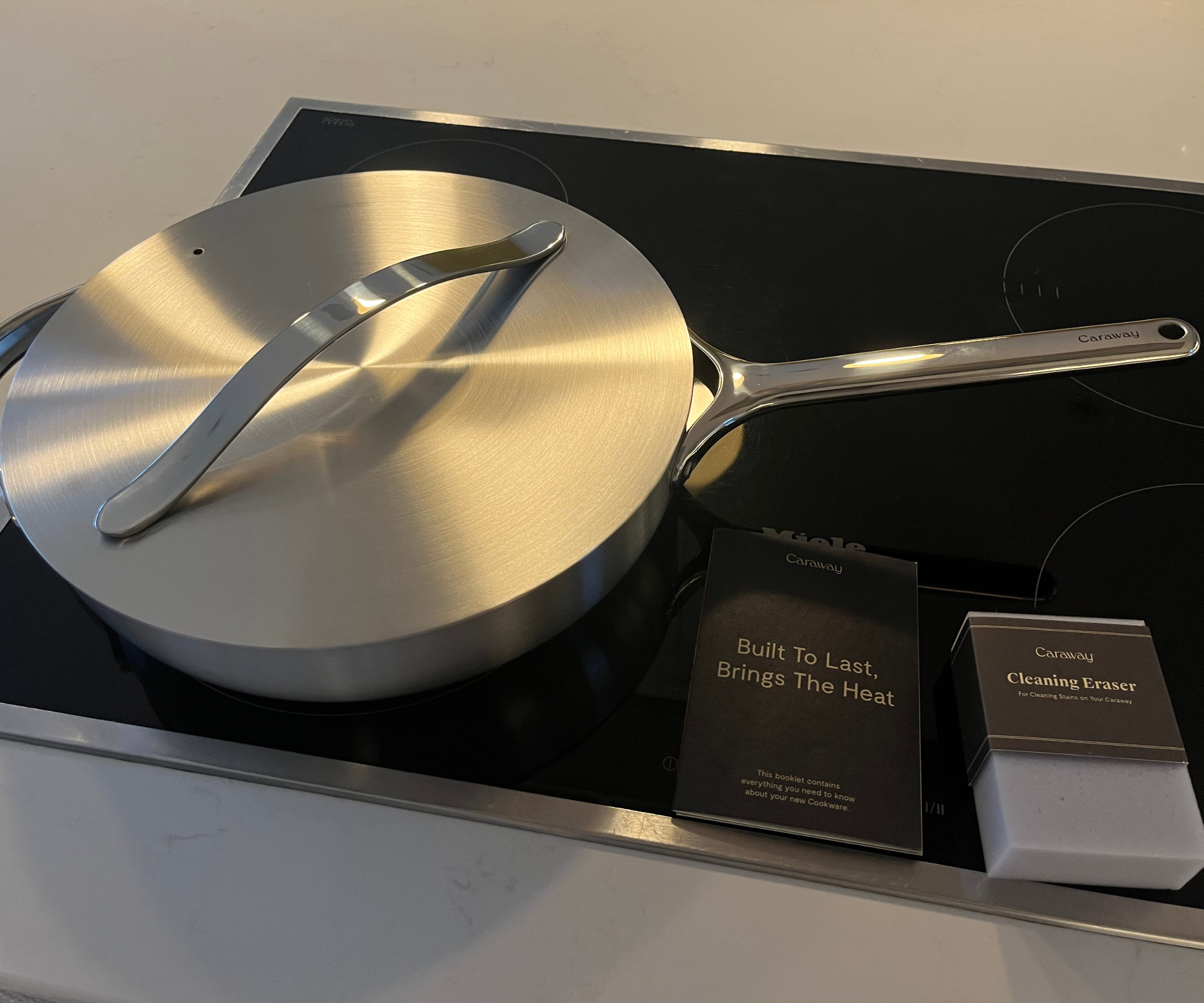 Caraway stainless steel saut&amp;eacute; pan in my test kitchen