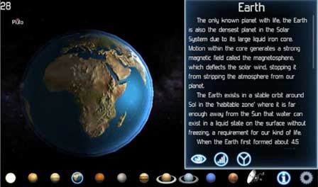 Solar System Explorer For HD Astronomy Lessons