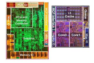Intel's year-old Clarkdale multi-chip package.