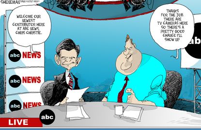 Political cartoon U.S. Chris Christie ABC News