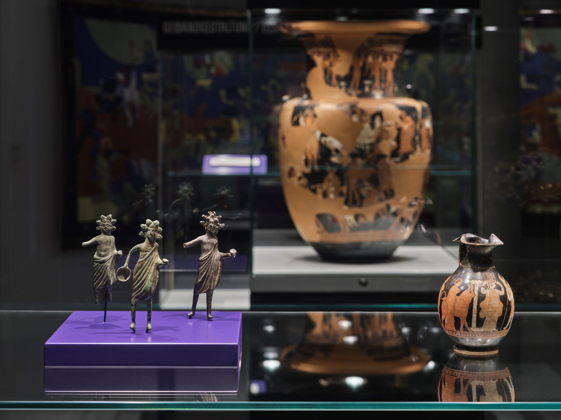 vase and three small figurines
