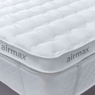 Silentnight airmax topper on corner of the bed on mattress with logo 