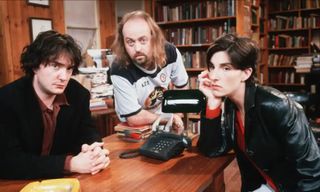 dylan moran, bill bailey and tamsin greig in Black books