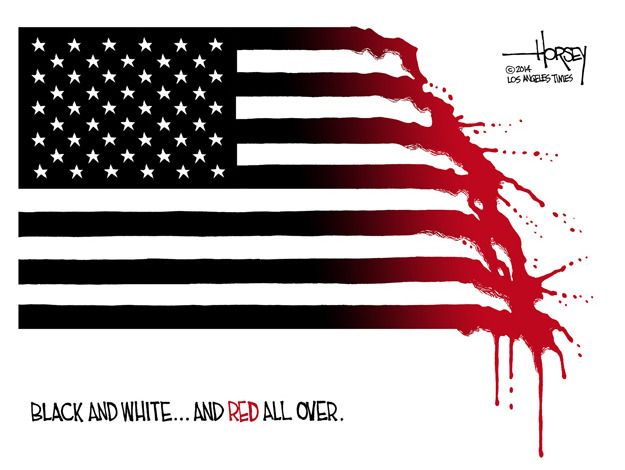 Editorial cartoon race relations America