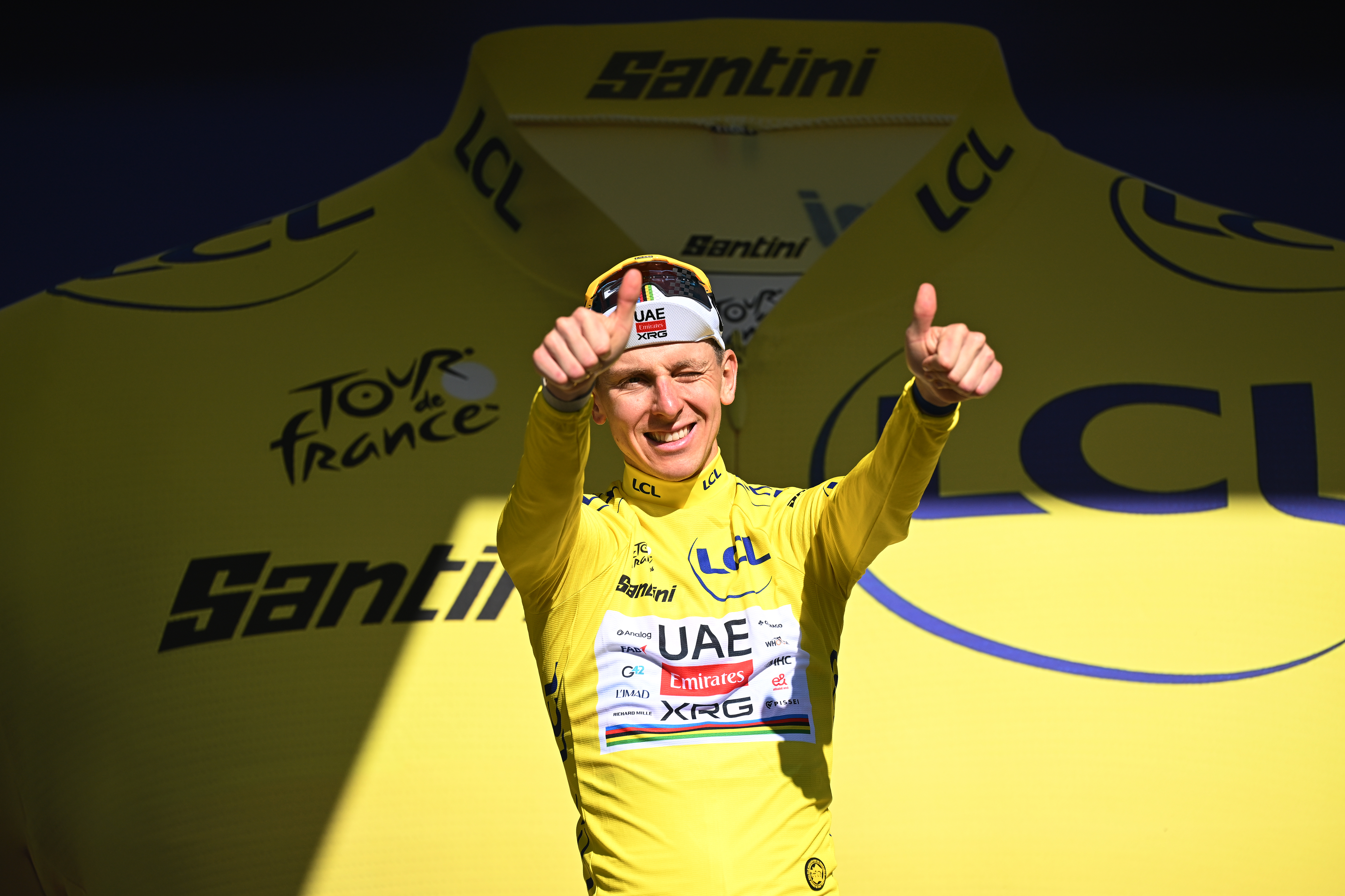 Tadej Pogačar on stage 10 of the 2026 Tour de France