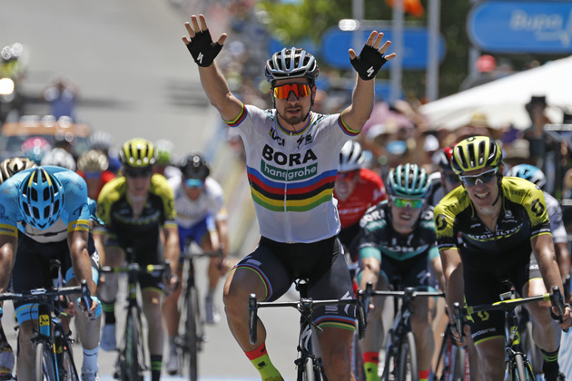 Peter Sagan powers over climb to win stage four of Tour Down Under ...