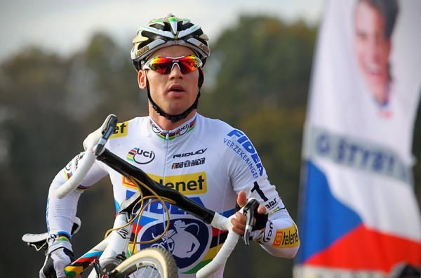 World champion Zdenek Stybar's win streak ended at seven with his fourth place finish in Tabor.