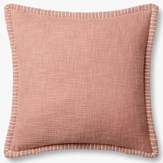 pale pink woven pillow