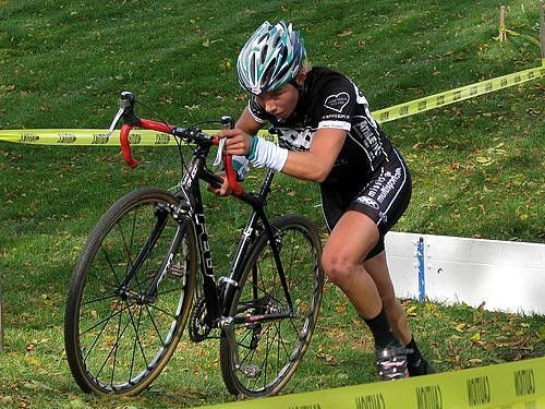Rebecca Much handles a run-up.