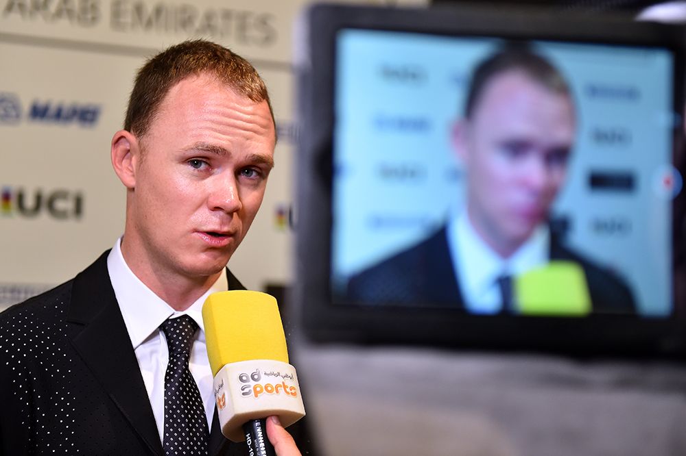 Chris Froome went for a sparkly suit jacket
