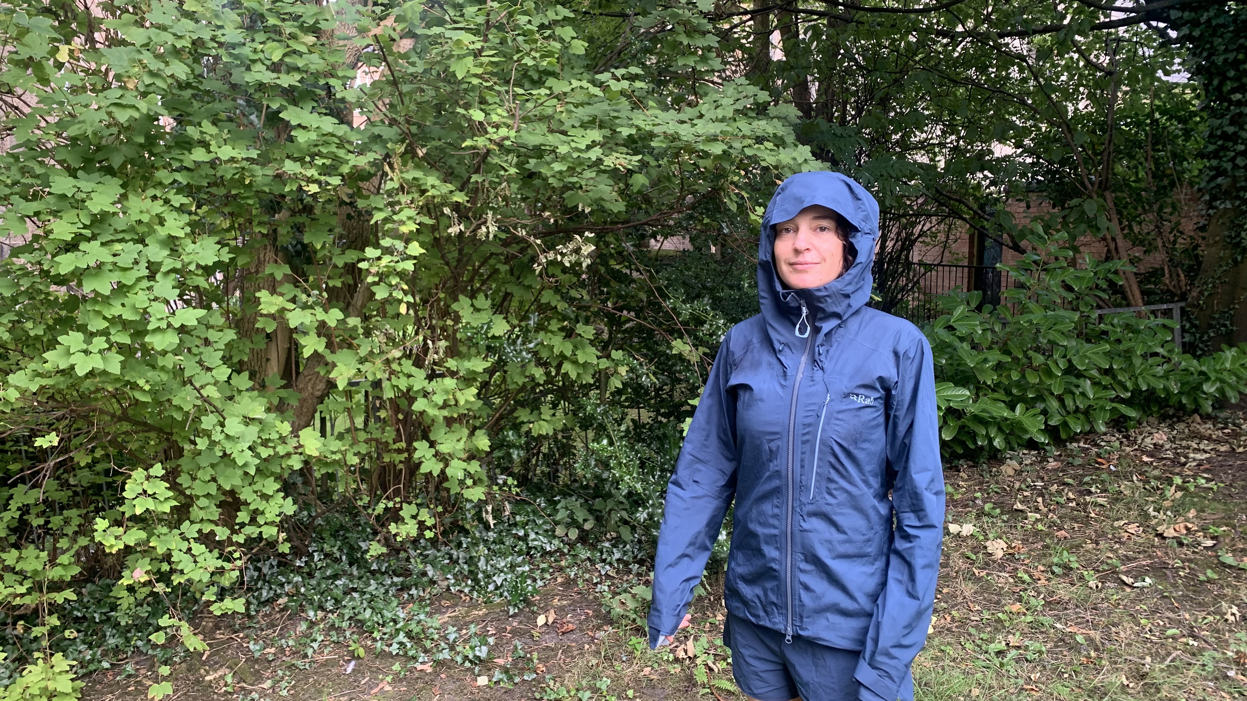 Julia Clarke wearing the Rab Alpine Firewall Jacket
