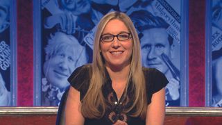 Victoria Coren-Mitchell presenting HIGNFY previously.