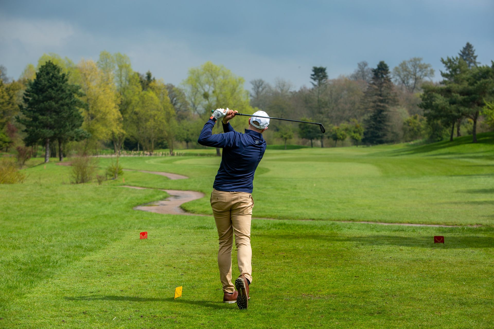 Neil Tappin testing the FootJoy HYPR midlayer at Essendon Country Club
