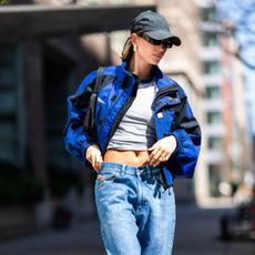 Hailey Bieber wearing one of the best sports caps