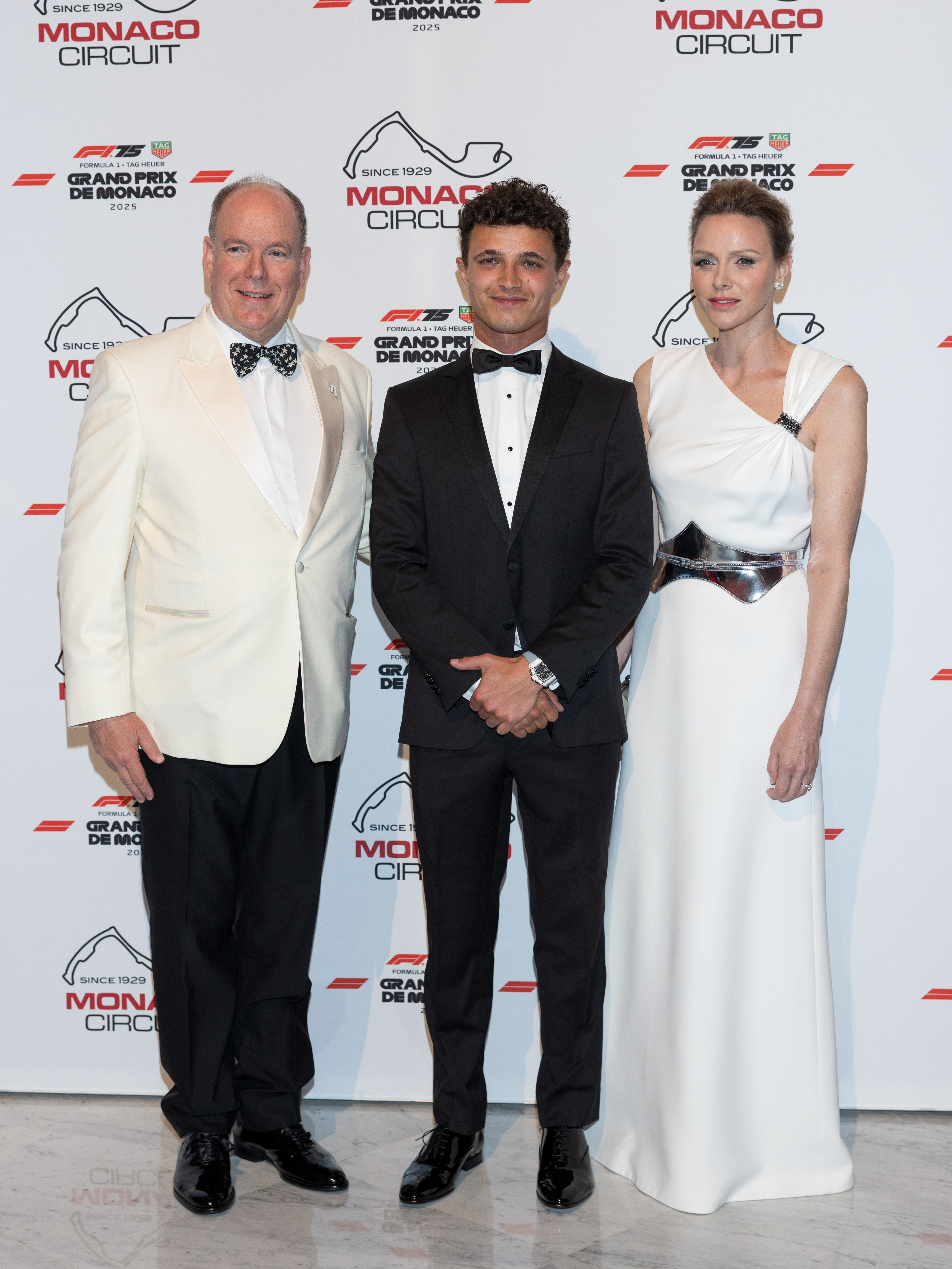 Princess Charlene of Monaco and Prince Albert II of Monaco attend the F1 Grand Prix Of Monaco on May 25, 2025