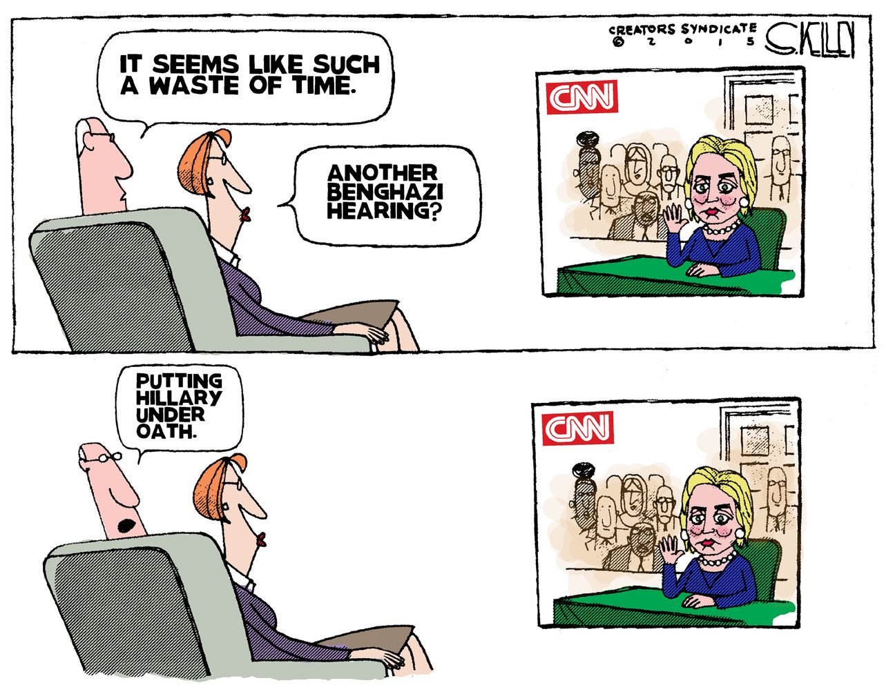 Editorial cartoon U.S. Hillary Clinton Benghazi