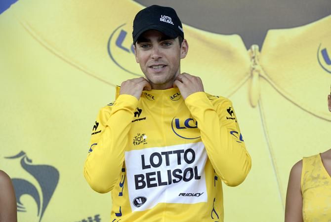 Tony Gallopin (Lotto Belisol) leads the Tour de France after stage 9