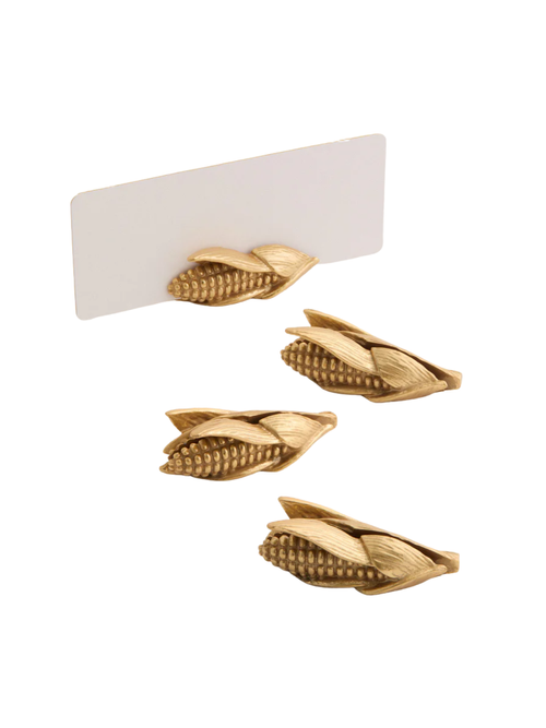 Gold Corn Place Card Holders Set of 4