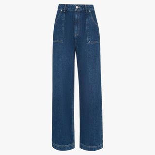 Whistles Raya High Rise Straight Jeans, Dark Blue