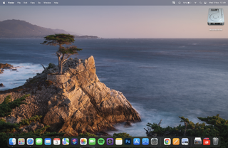 MacBook Pro on macOS Monterey with wallpaper