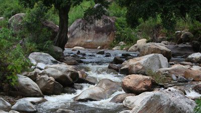 Body of water, Nature, Stream, Rock, Waterway, Stream bed, Fluvial landforms of streams, Watercourse, Creek, River, 