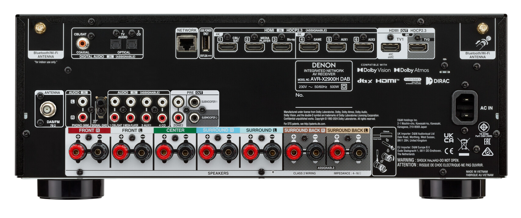 Denon AVR-X3900H on a white background