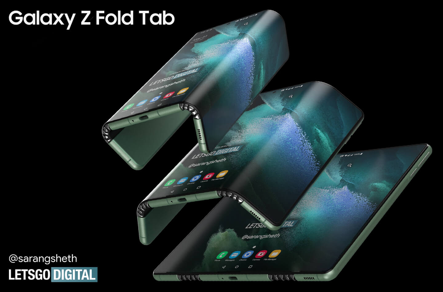 Samsung Galaxy Z Fold Tab renders reveal stunning trifold design Tom
